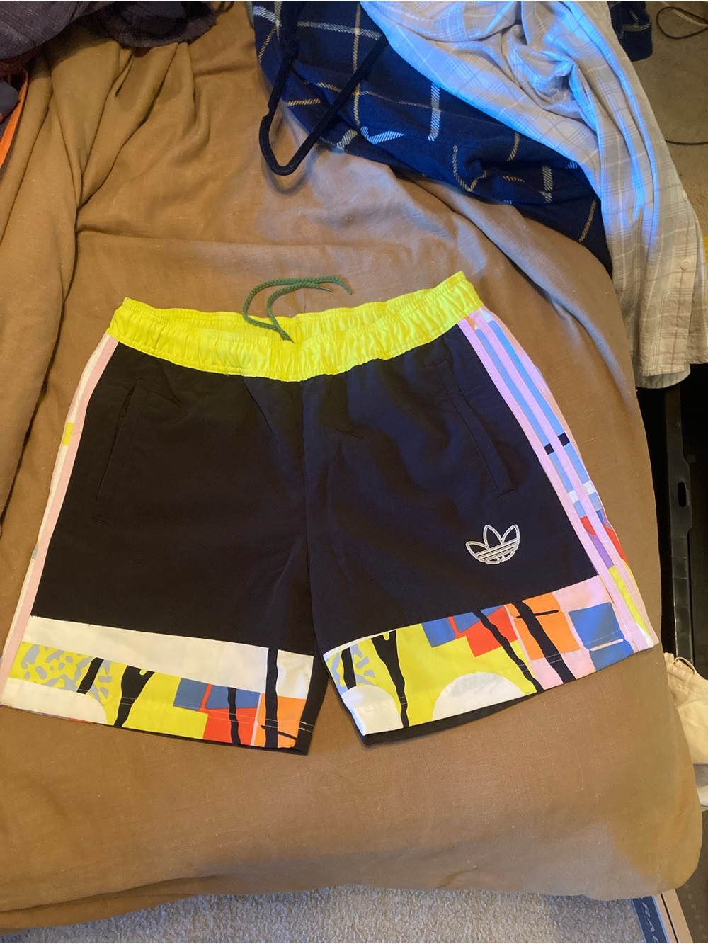 NWOT Adidas Multicolor (2021 Pride Collection) Retro Shorts -Large